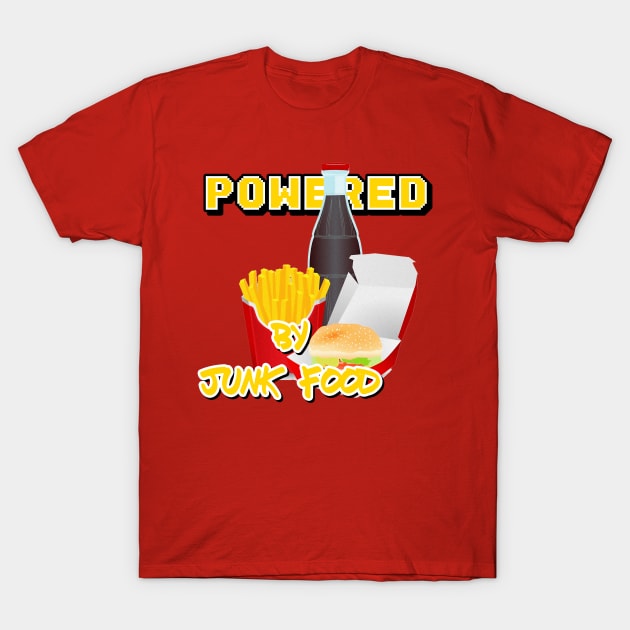 Powered By Junk Food T-Shirt by Tandit Store